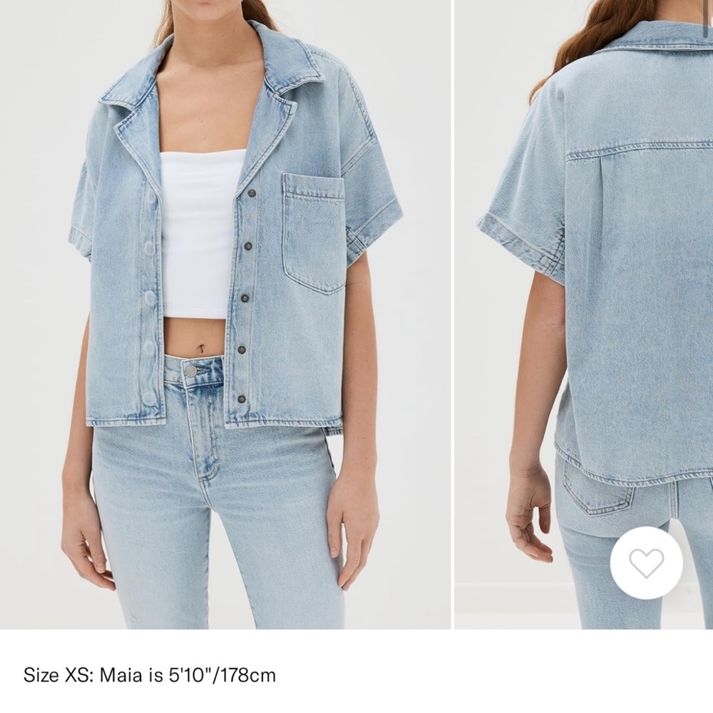 pistola Della short- sleeved denim shirt - Picture 3 of 3